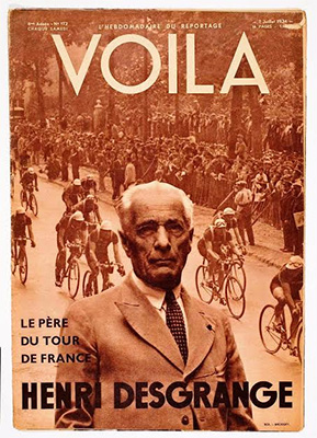 Henri Desgrange na capa da revista Voila (07/07/1934).